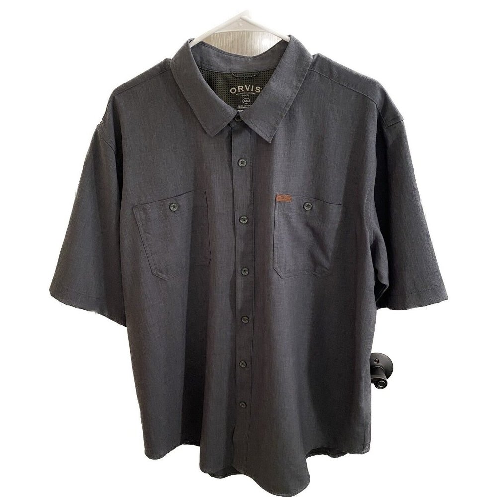 Orvis Outdoor Shirt Green Adult Xxl Lightweight Fishing Hiking Short Sleeve - Picture 2 of 7